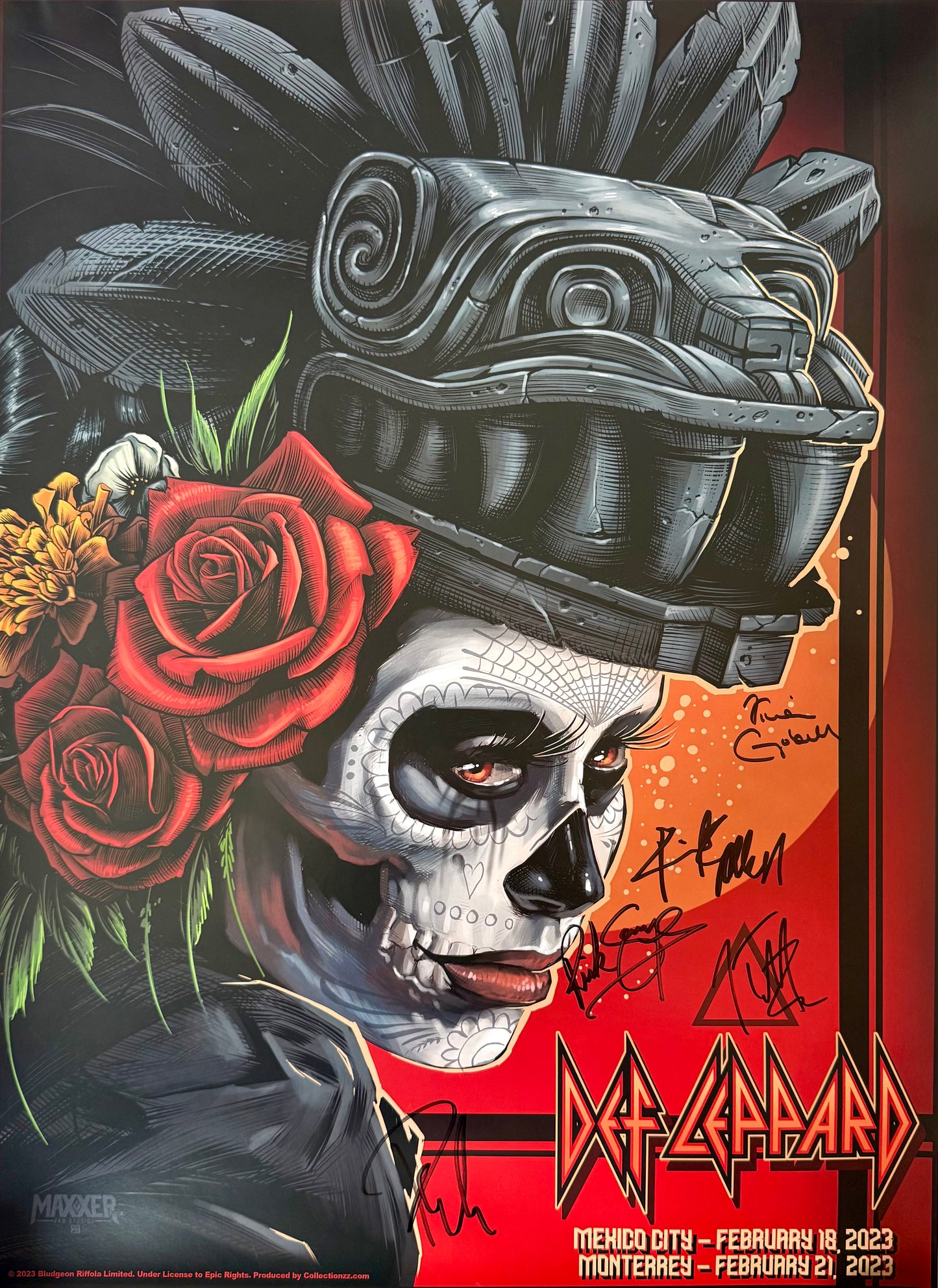 Póster Def Leppard (CDMX 2023)