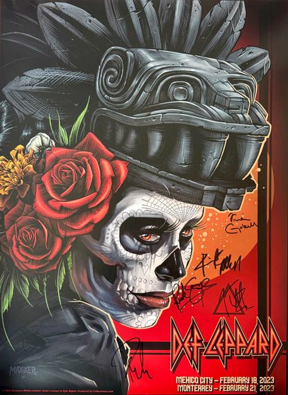 Póster Def Leppard (CDMX 2023)