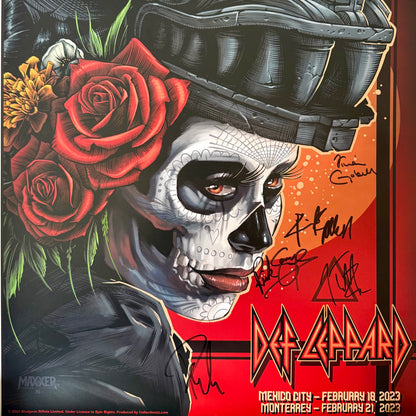 Póster Def Leppard (CDMX 2023)