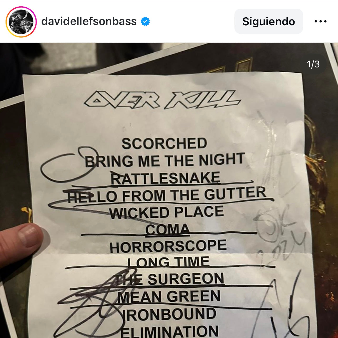 Setlist Overkill