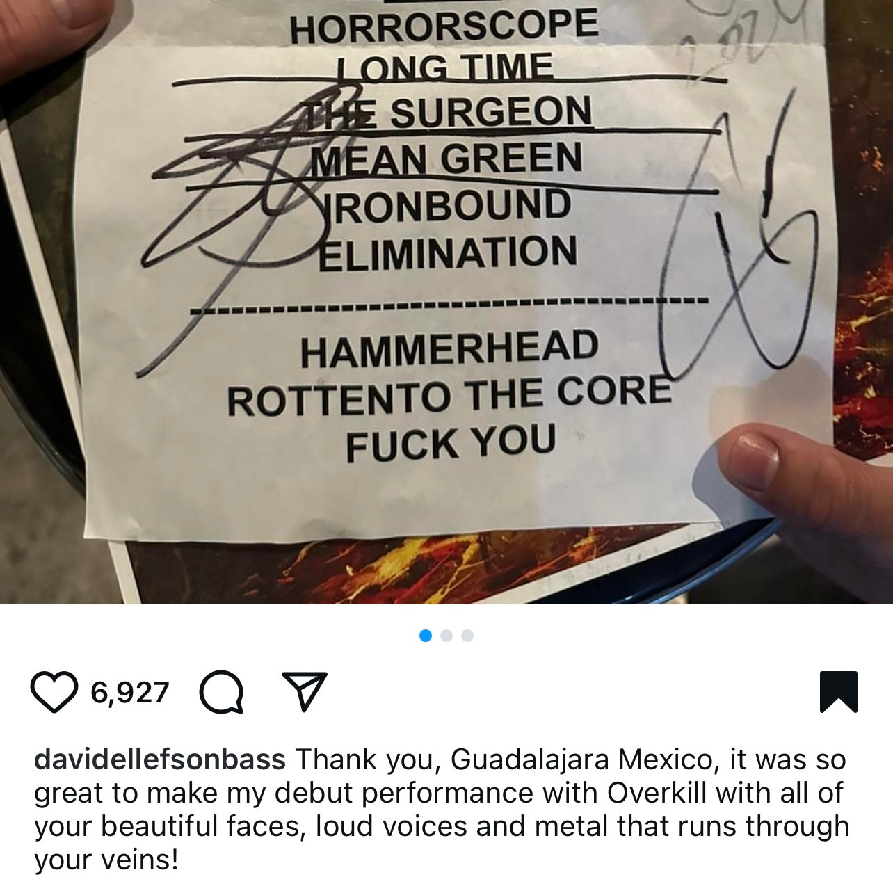 Setlist Overkill