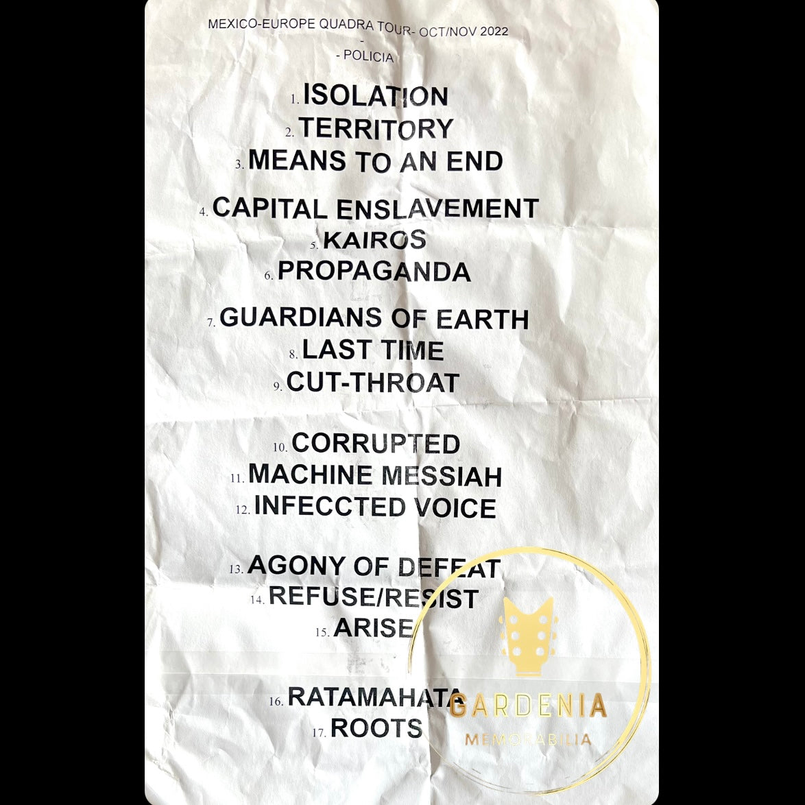 Setlist Sepultura